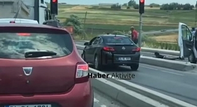 ARNAVUTKÖY HOBİ BAHÇESİ YOLUNDA MOTOSİKLET KAZASI