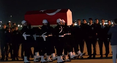 Hırvatistan'da düşen yangın uçağında şehit olan Pilot Bahar'ın naaşı Türkiye'ye getirildi